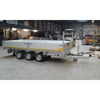 Kipper profit 400X200 3500kg/3 asser-verlaagd 70cm-bladgeveerd-DE RYCK